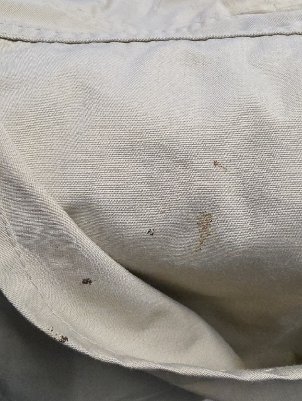 Men's Lightweight Beige Shirt Jacket with Brown Elbow Patch - Picture 5 of 5